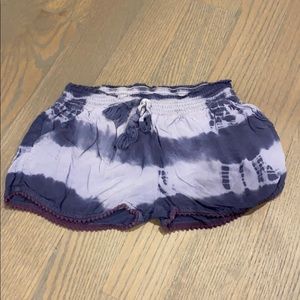 Japna Kids tie-dye blue flowy shorts